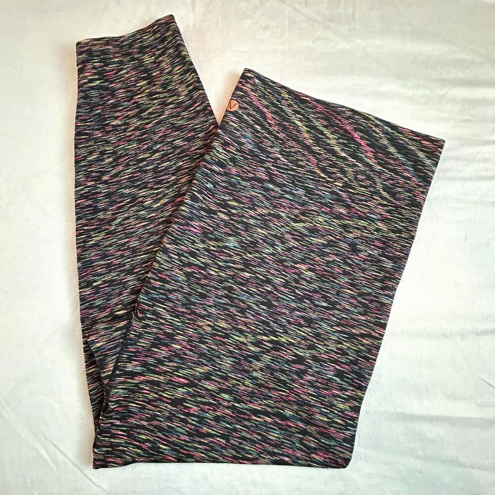 Lane Bryant LIVI Black Neon Accent Exercise Leggings Size 26 / 28 NEW